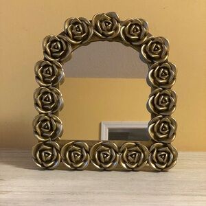 Gold Rose Wall Mirror